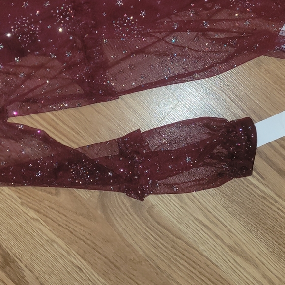 New Knitworks Burgundy 2 piece dress set size 14 - Picture 3 of 12